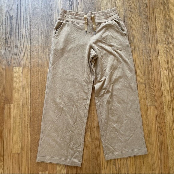 Athleta Balance Wide Leg Sweat pant Golden Yellow 631950 Large NWOT - Picture 3 of 9